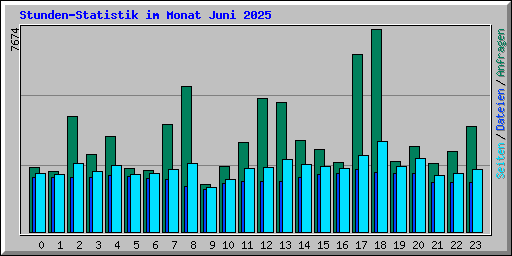 Stunden-Statistik im Monat Juni 2025